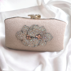Rose Flower Gold Clutch